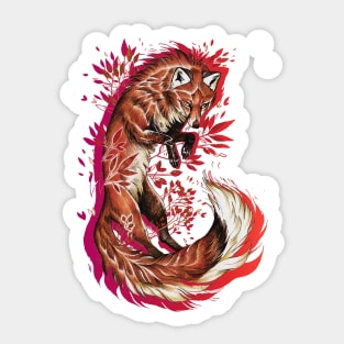 Neotraditional Fox Sticker